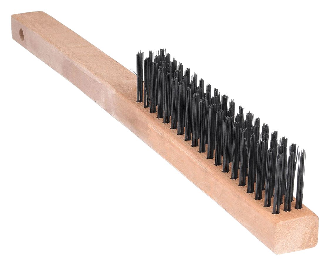 BROSSE EN FIL D AC BOIS INCURVE14PO