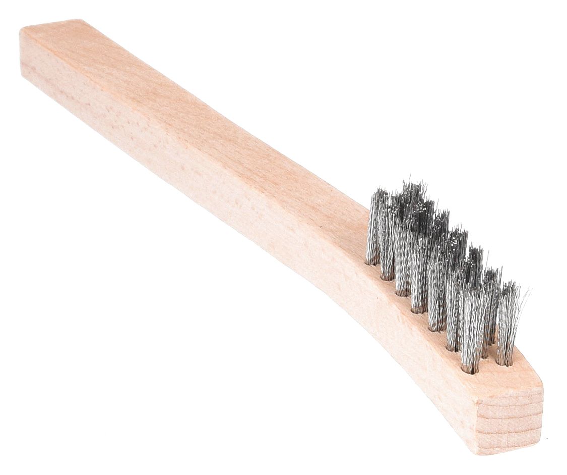 CURVED SCRATCH BRUSH,ROWS 3 X 7,SS,
