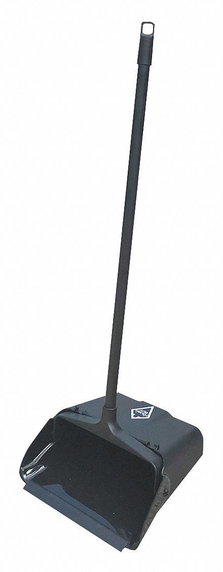 TOUGH GUY 1VAJ6 Long Handled Dust Pan,Black,Plastic PK 6