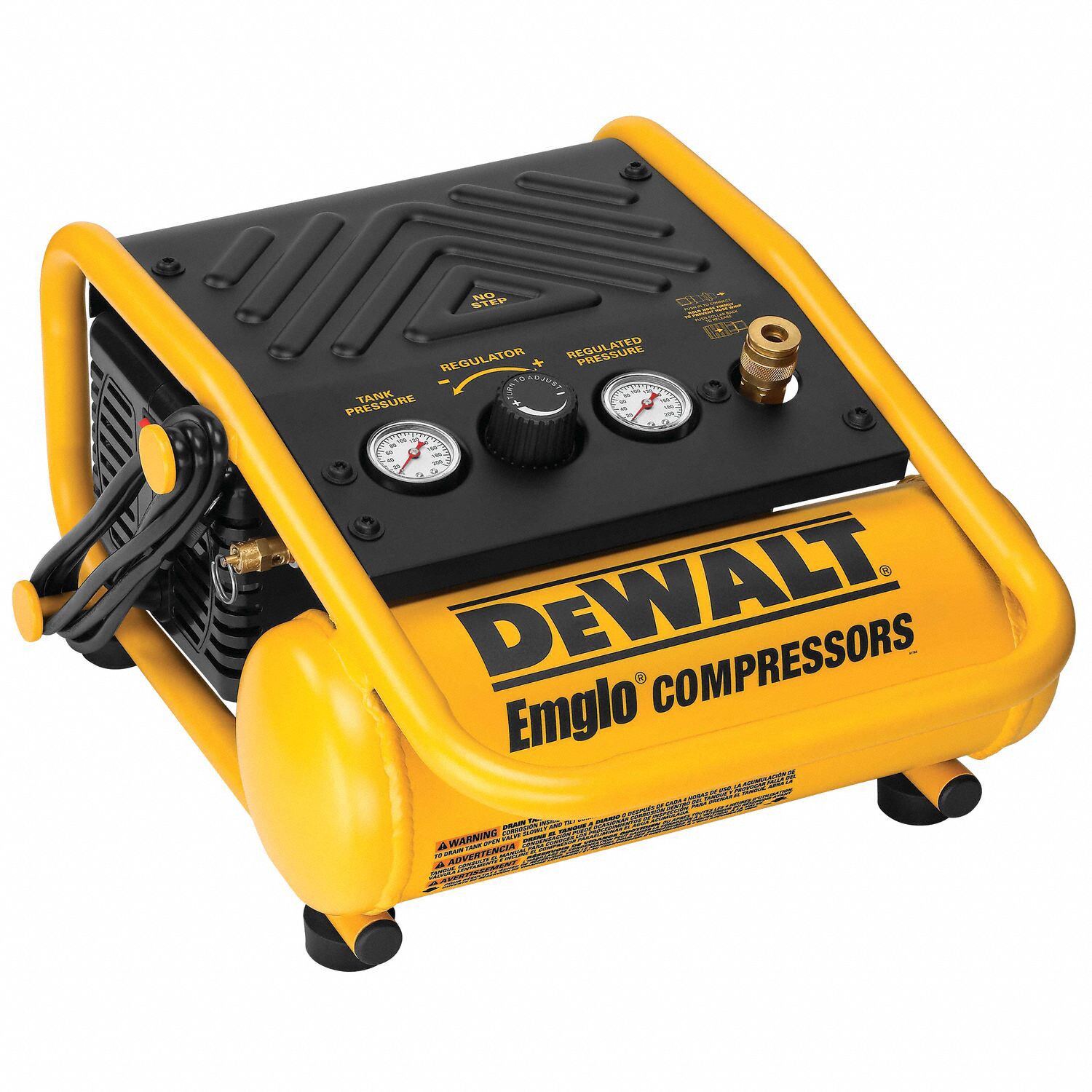DEWALT Portable Air Compressor Quiet, Oil Free, 1 gal, Hot Dog, 0.33