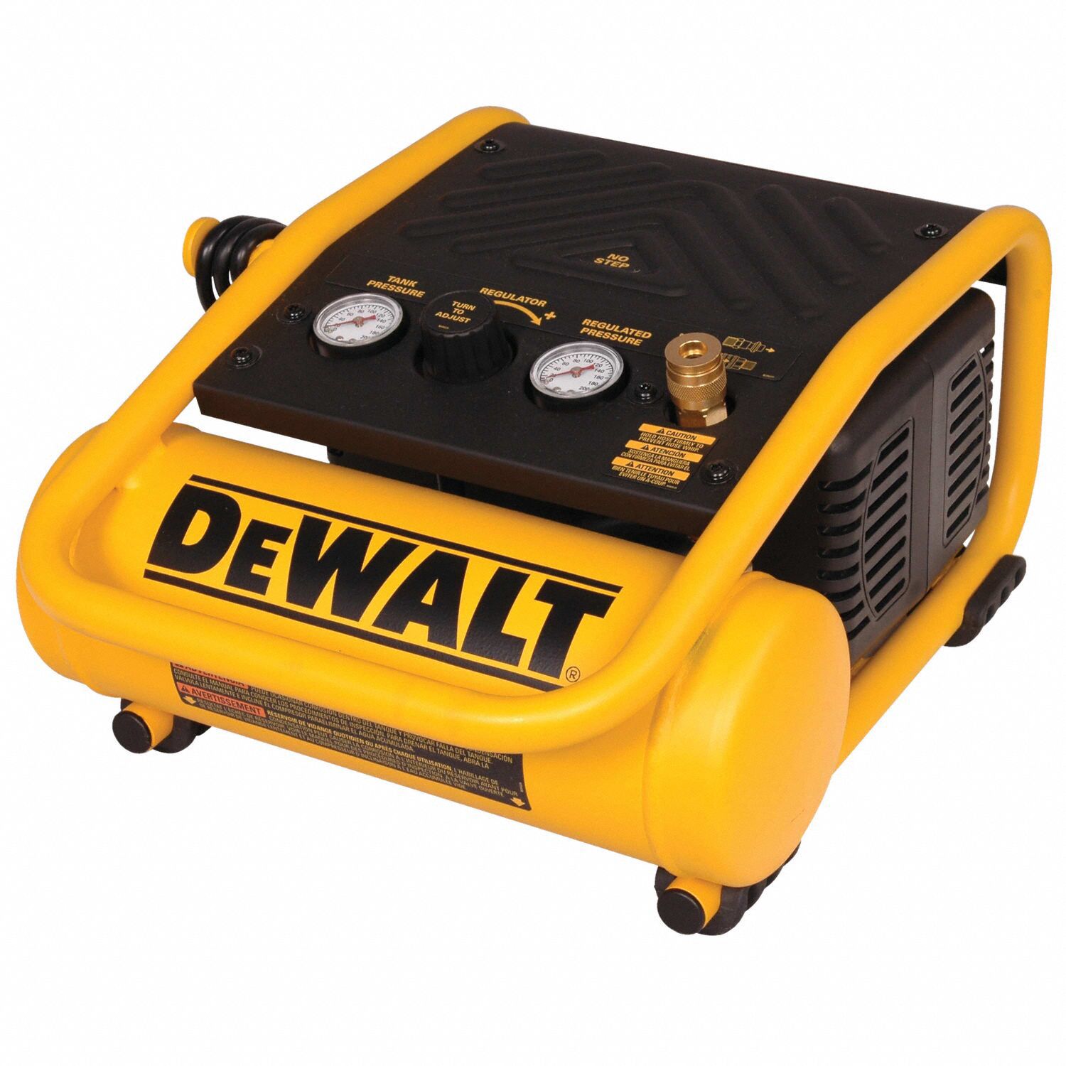 DEWALT Portable Air Compressor Quiet Oil Free 1 gal Hot Dog 0.33 hp 0.75 cfm 90 psi 120V AC