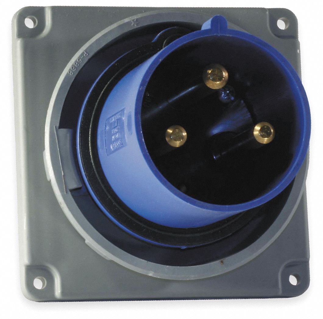 1VCJ3 - IEC Pin and Sleeve Inlet 100A 250V Blue