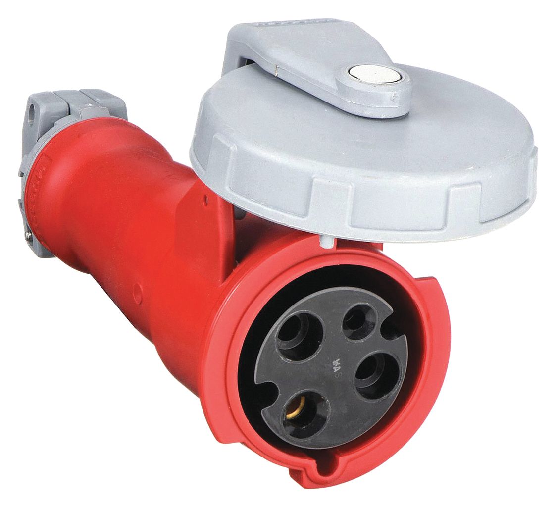 WATERTIGHT PIN AND SLEEVE CONNECTOR, 60 A, 480V AC, 7 1/2 HORSEPOWER RATING, IEC GROUNDING