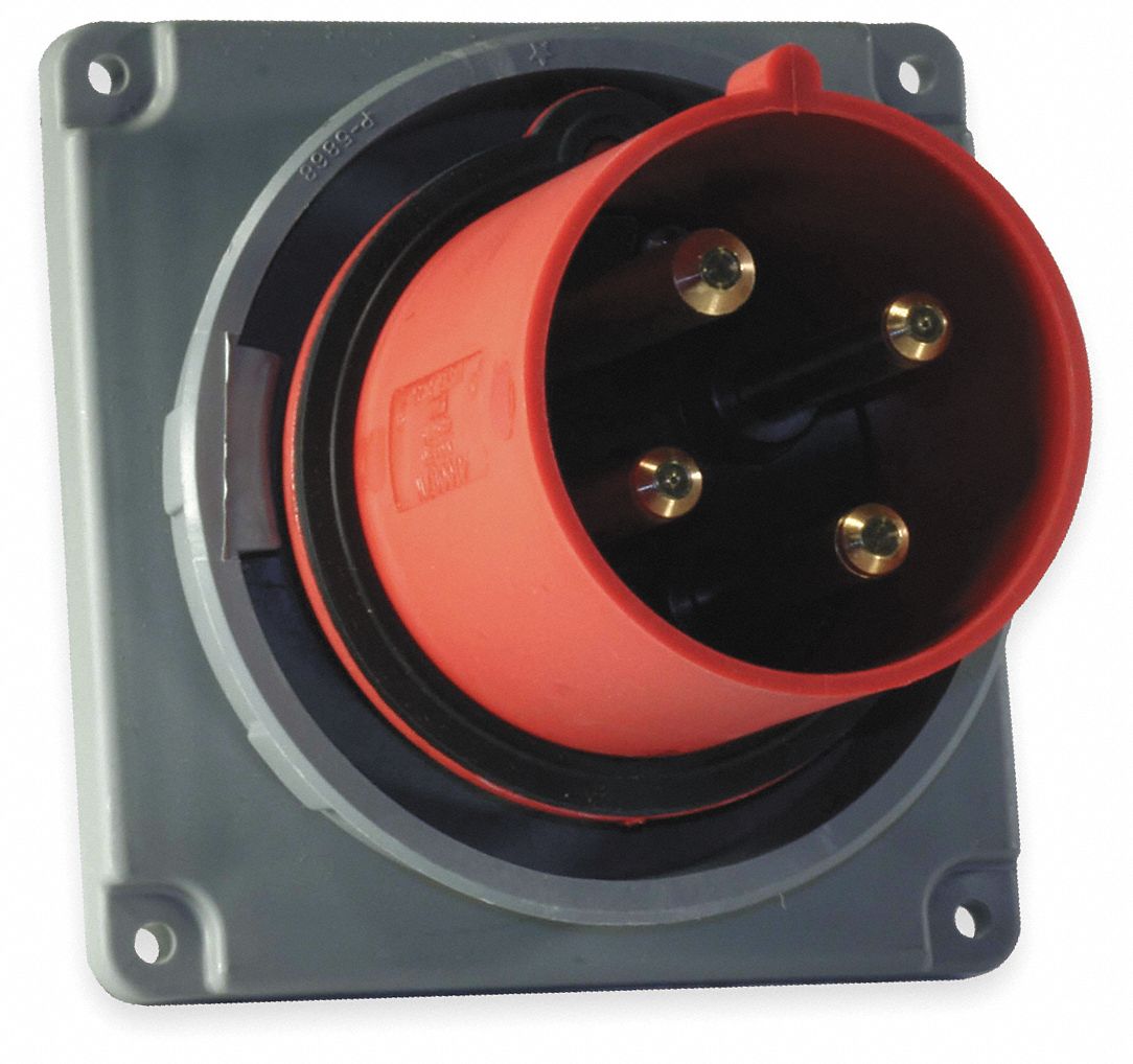1VCN1 - IEC Pin and Sleeve Inlet 100A 480V Red