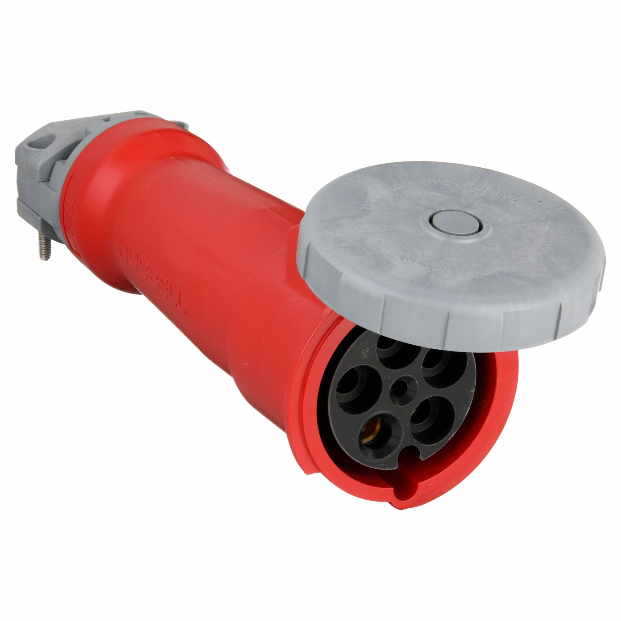 Watertight Pin and Sleeve Connector: 100 A, 277/480V AC, 40 hp Horsepower Rating, IEC Grounding