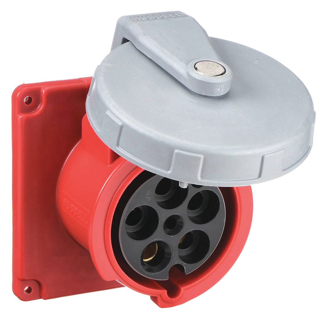 Watertight Pin and Sleeve Receptacle: 100 A, 277/480V AC, 40 hp Horsepower Rating, IEC Grounding