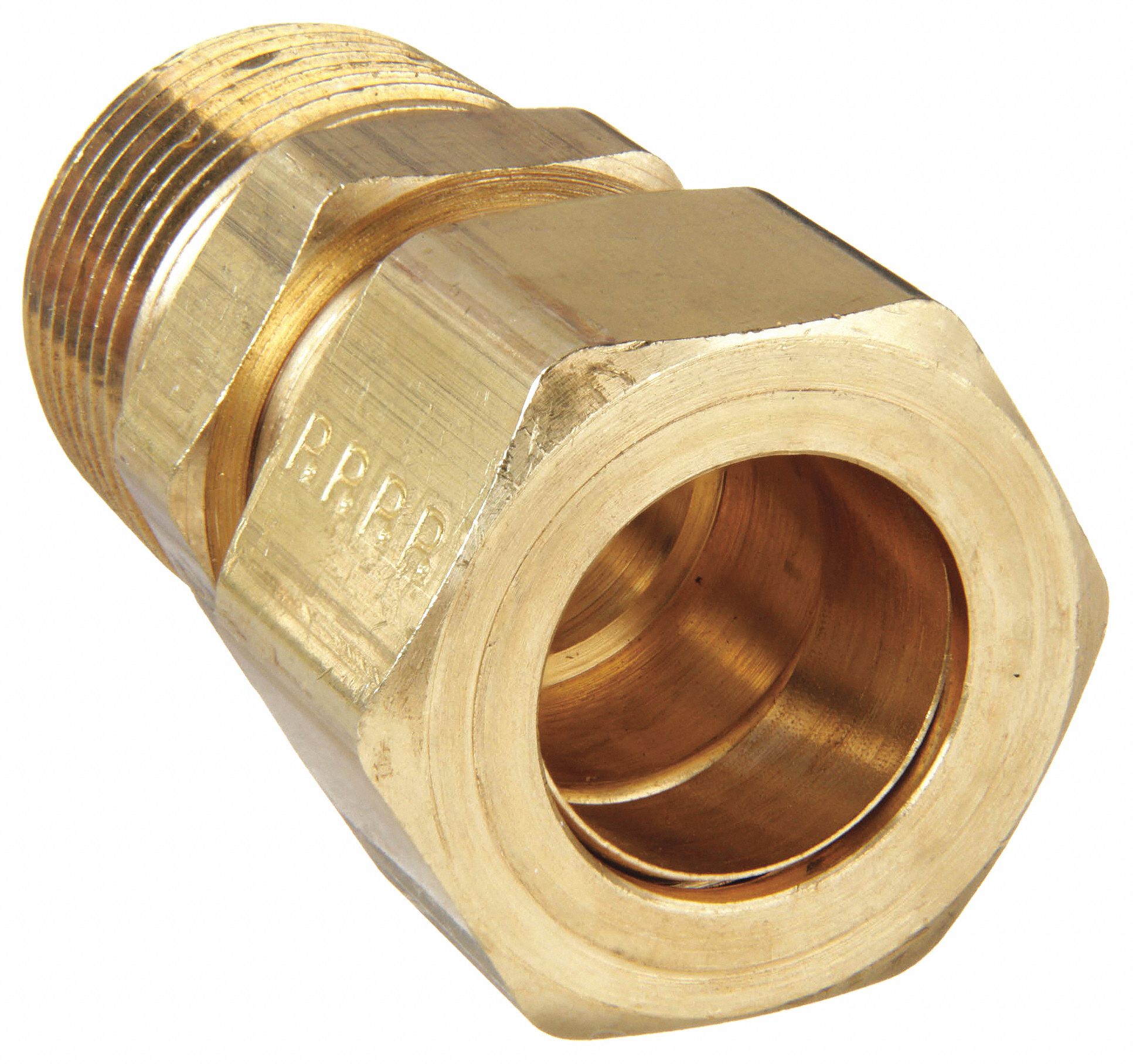 MALE CONNECTOR: BRASS, COMPRESSION X MNPT, ¾ IN PIPE SIZE, FOR ¾ IN TUBE OD, 10 PK