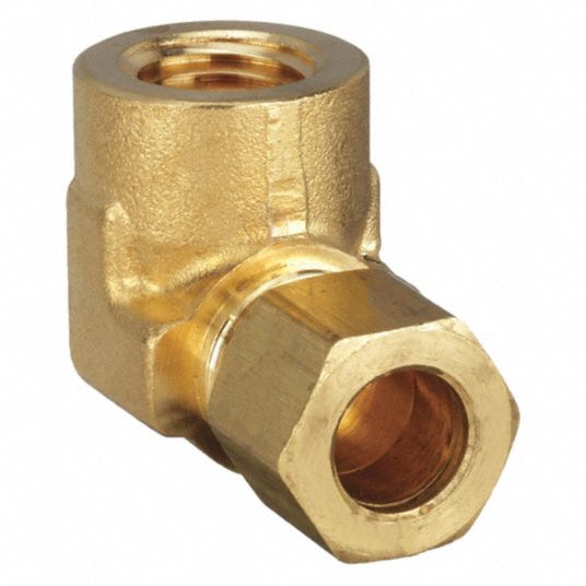 BRASS COMPRESSION FEMALE ELBOW 