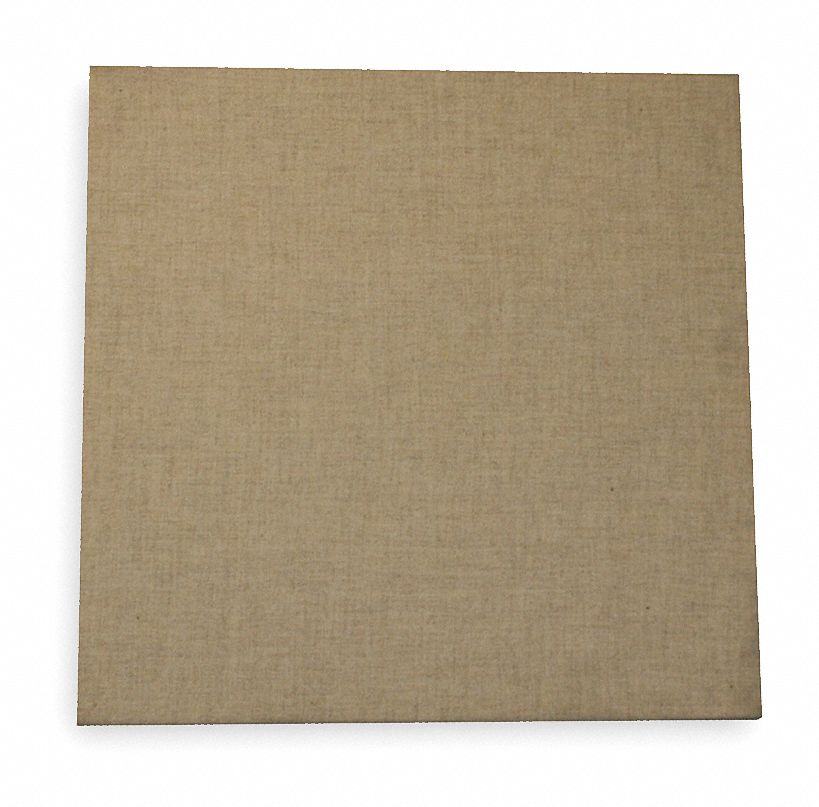Acoustic Panel: 0.75 NRC, Neutral, 24 in Overall Lg, 24 in Overall Wd, 1 in Thick