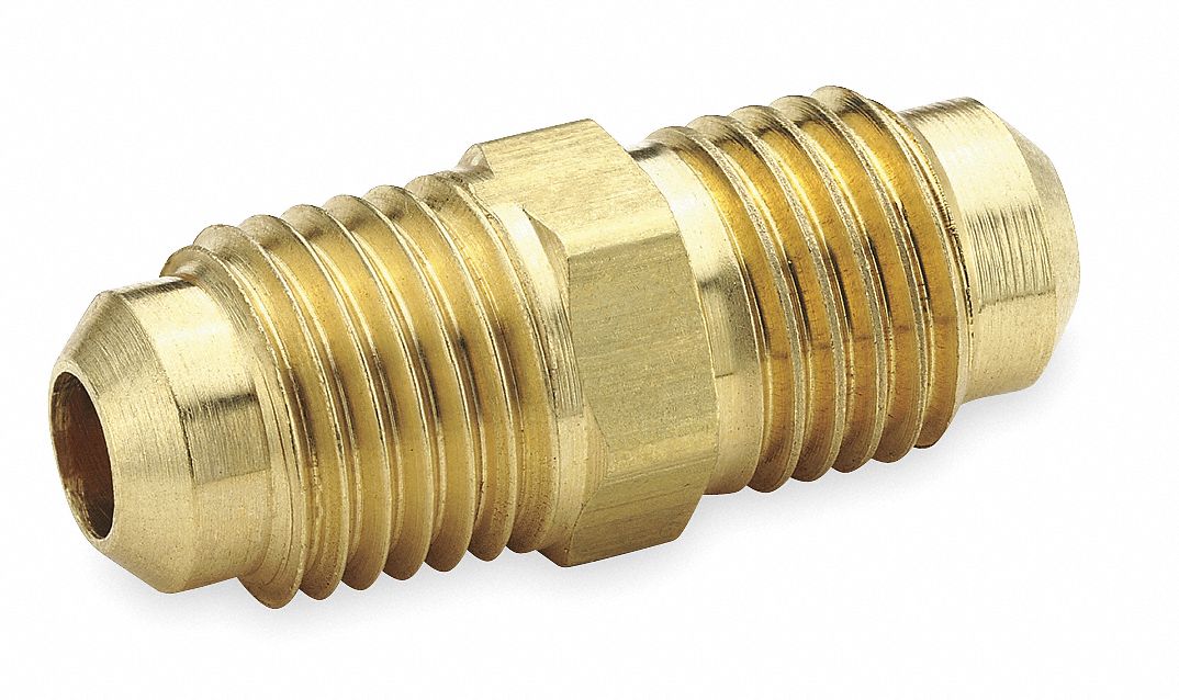 Fit 1/4" 5/16" 3/8" Tube OD Straight Brass SAE 45 Degree Flare Union Coupling 