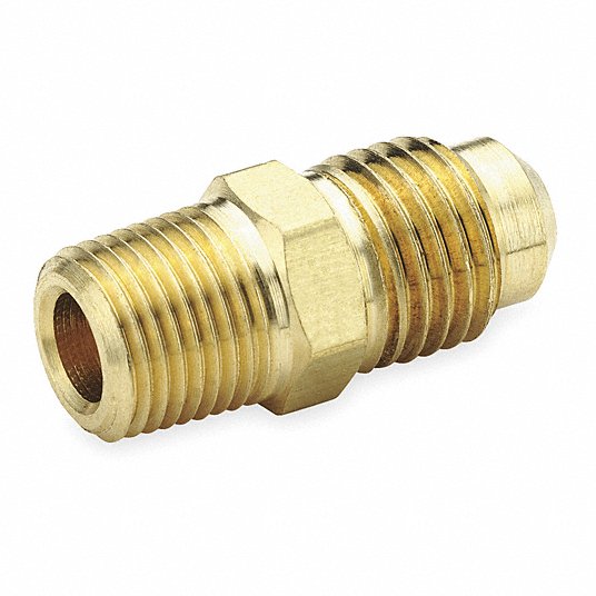 Flare and Male Pipe Connector Brass Flare to Pipe Parker 48F-3-4 45 Degree Fitting 3/16 and 1/4 