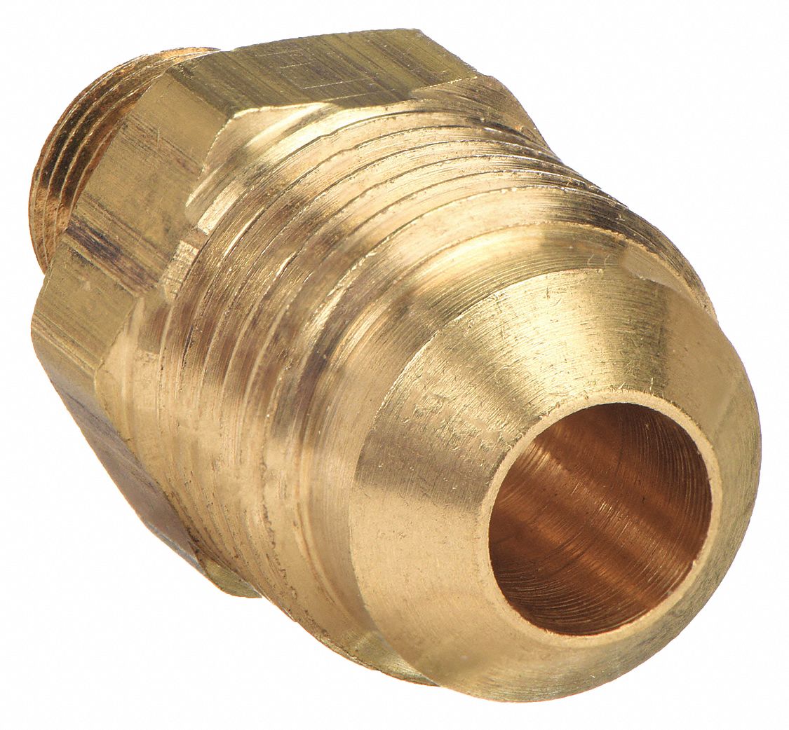 MALE CONNECTOR: FOR 5/16 IN TUBE OD, ⅛ IN PIPE SIZE, FLARED X MNPT, 1 5/32 IN L, 10 PK