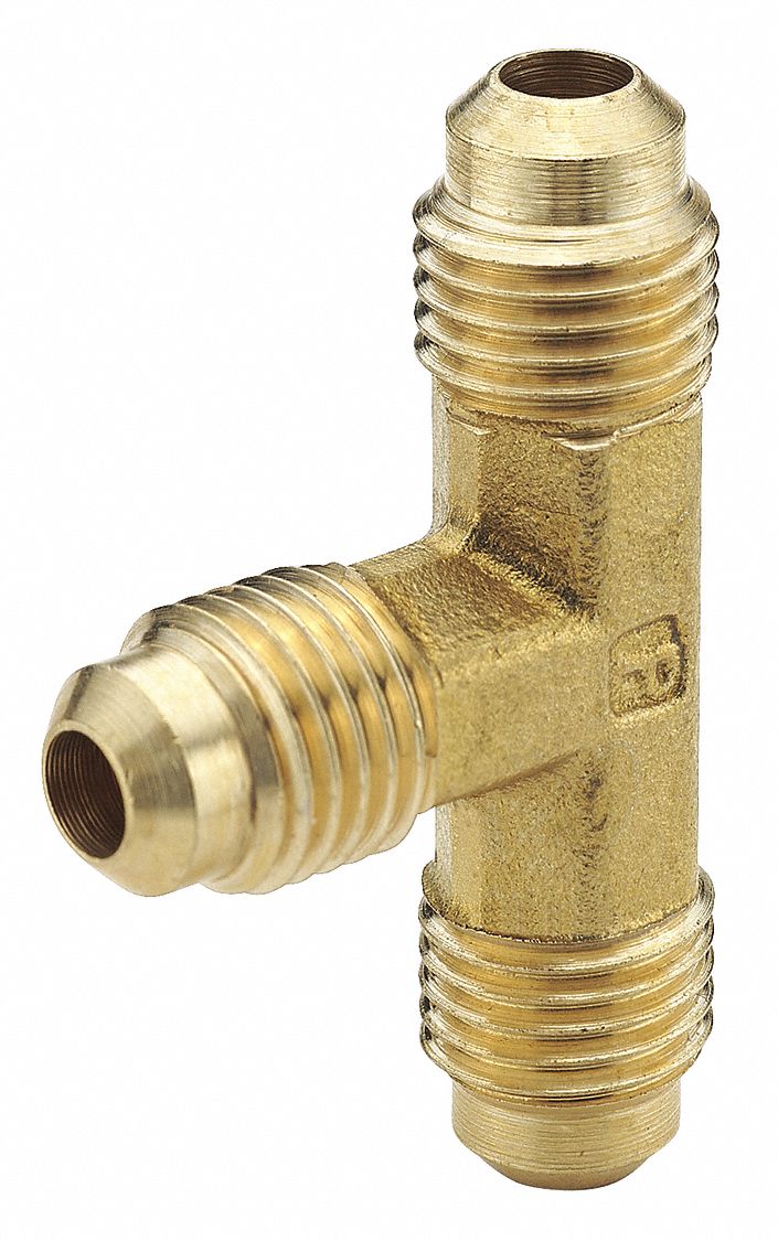 PARKER Union Tee, Flare Connection Type, 3/16 in Tube Size, 10PK