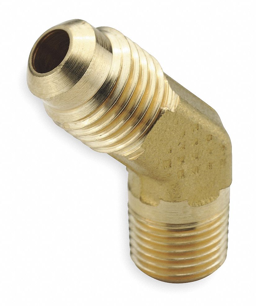Flare and Male Pipe 45 Degree Forged Elbow 3/4 Parker 159F-12-8-pk10 45 Degree Fitting 1/2 Flare to Pipe Brass Pack of 10 Pack of 10 3/4 1/2 