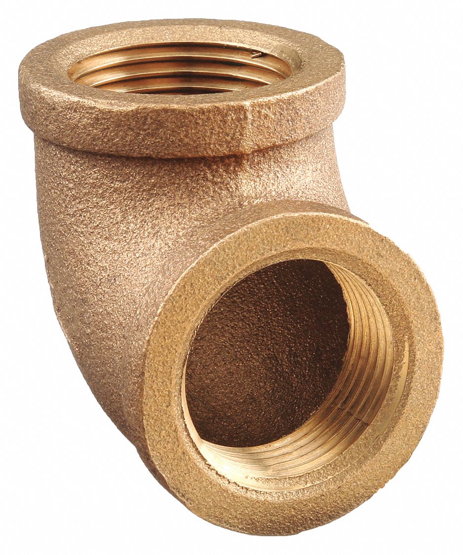 90 °  ELBOW: RED BRASS, ⅛ IN X ⅛ IN FITTING, FEMALE NPT X FEMALE NPT, CLASS 125
