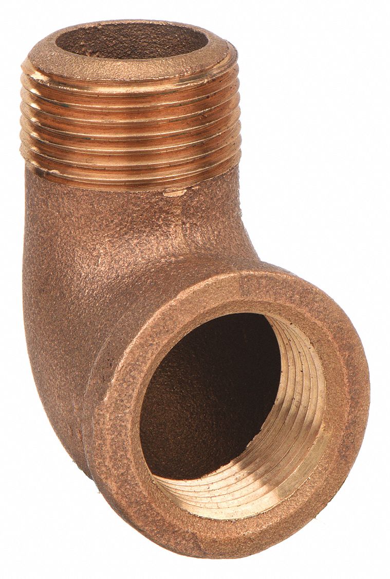 90 °  STREET ELBOW: RED BRASS, ½ IN X ½ IN FITTING, MALE NPT X FEMALE NPT, CLASS 125