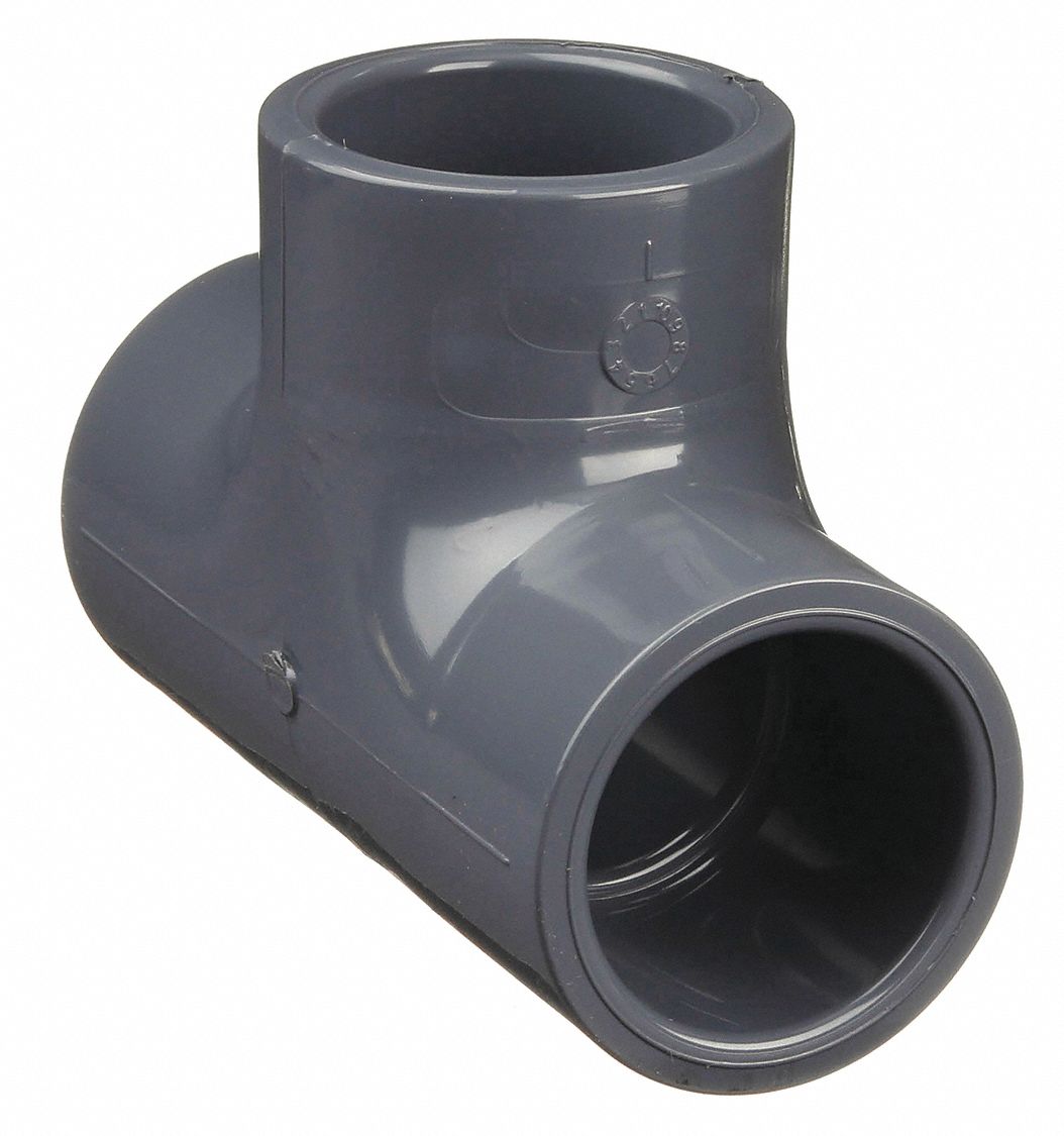 TEE: ½ IN X ½ IN X ½ IN FITTING PIPE SIZE, SCHEDULE 80, 850 PSI AT 73 ° F, GREY