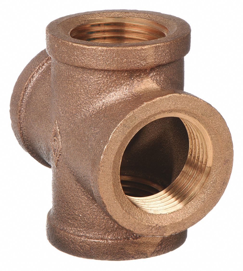 CROSS: RED BRASS, ¾ IN X ¾ IN X ¾ IN X ¾ IN FITTING PIPE SIZE, CLASS 125
