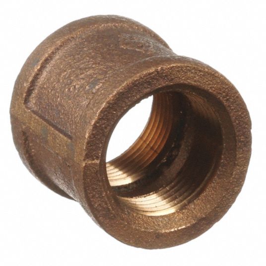 Red Brass, 2 1/2 in x 2 1/2 in Fitting Pipe Size, Coupling - 1VFF3