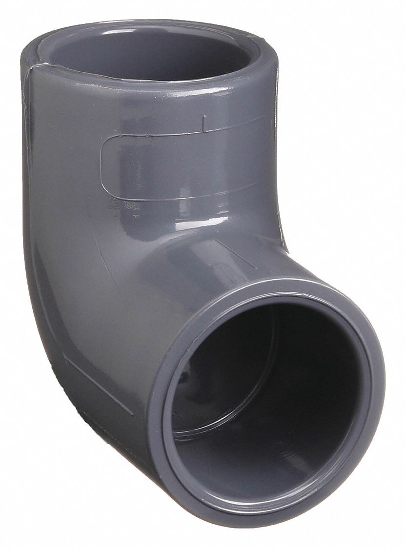 90 °  ELBOW: 3 IN X 3 IN FITTING PIPE SIZE, SCHEDULE 80, FEMALE X FEMALE SOCKETS, GREY