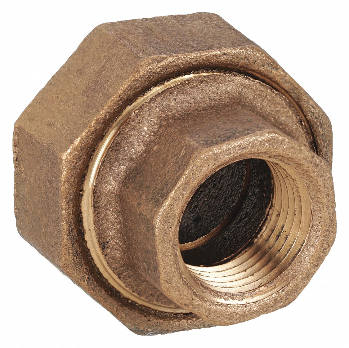 APPROVED VENDOR UNION,RED BRASS,1/2 IN,150 PSI - Metal Pipe Fittings -  GGM1VFK3
