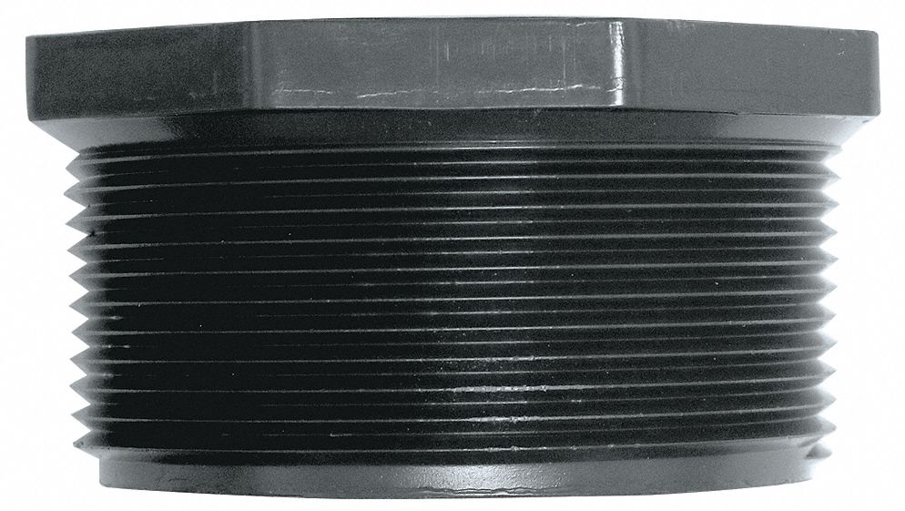 GF PIPING SYSTEMS PVC Hex Head Plug, MNPT, 3 in Pipe Size Pipe