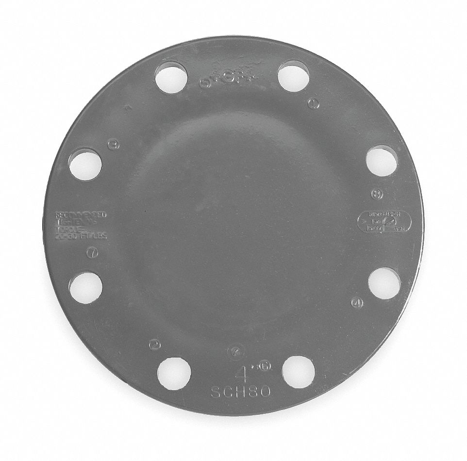 GF PIPING SYSTEMS PVC Blind Flange, Socket, 4 in Pipe Size Pipe