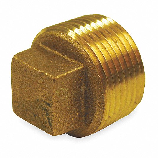 Brass GRAINGER APPROVED 22UL67 Countersunk Plug,1-1/2 In 