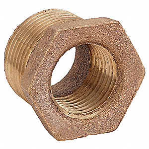HEX BUSHING,1/2X1/4IN,NO LEAD RED B