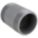 NIPPLE: PVC, 2 IN NOMINAL PIPE SIZE, 4 IN OVERALL LG, BOTH ENDS THREADED, GREY