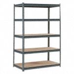 Boltless Shelving Add-Ons with Single Straight Shelves and Particle Board Decking