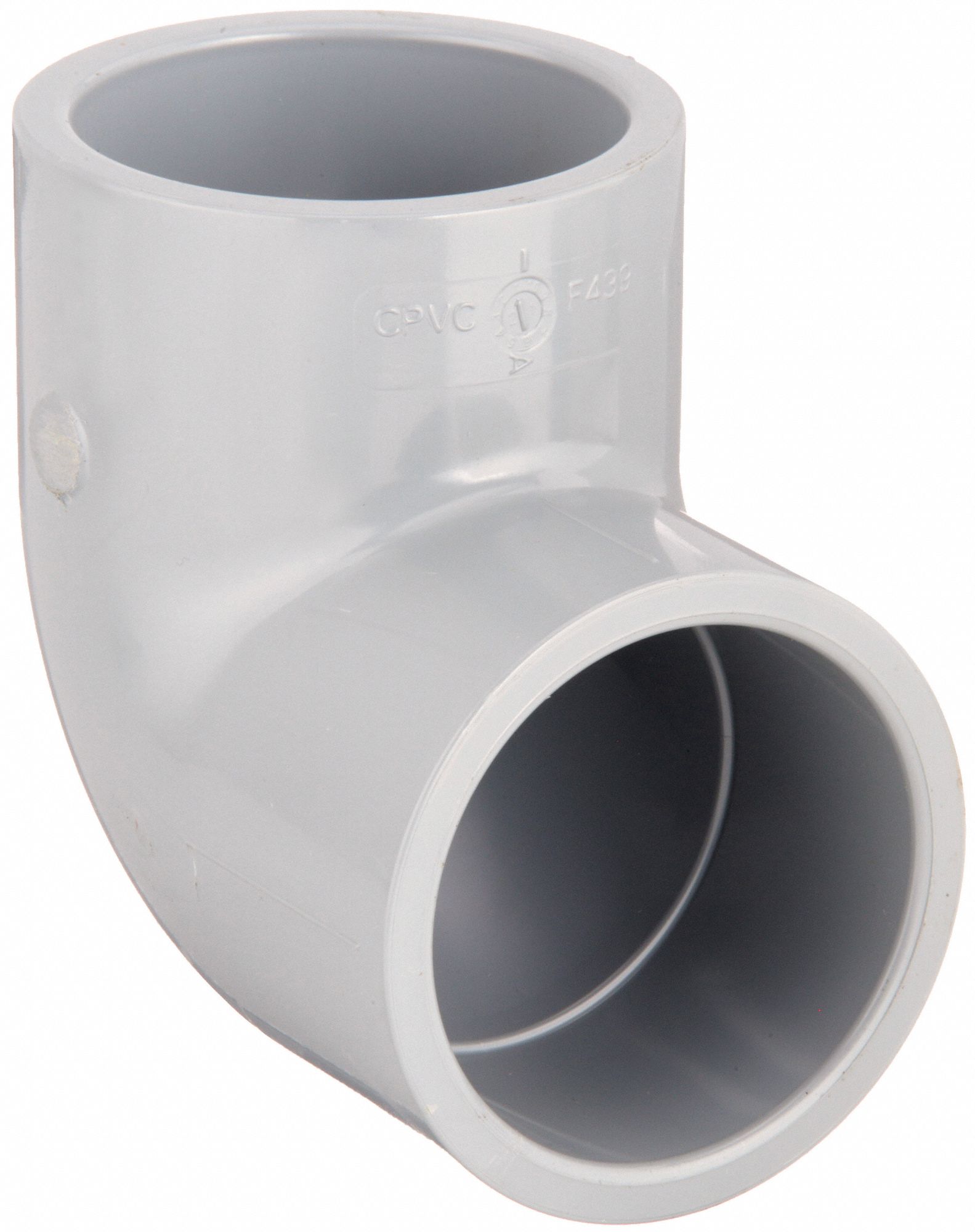 90 °  ELBOW: 2½ IN X 2½ IN FITTING, SCHEDULE 80, FEMALE X FEMALE SOCKETS, GREY