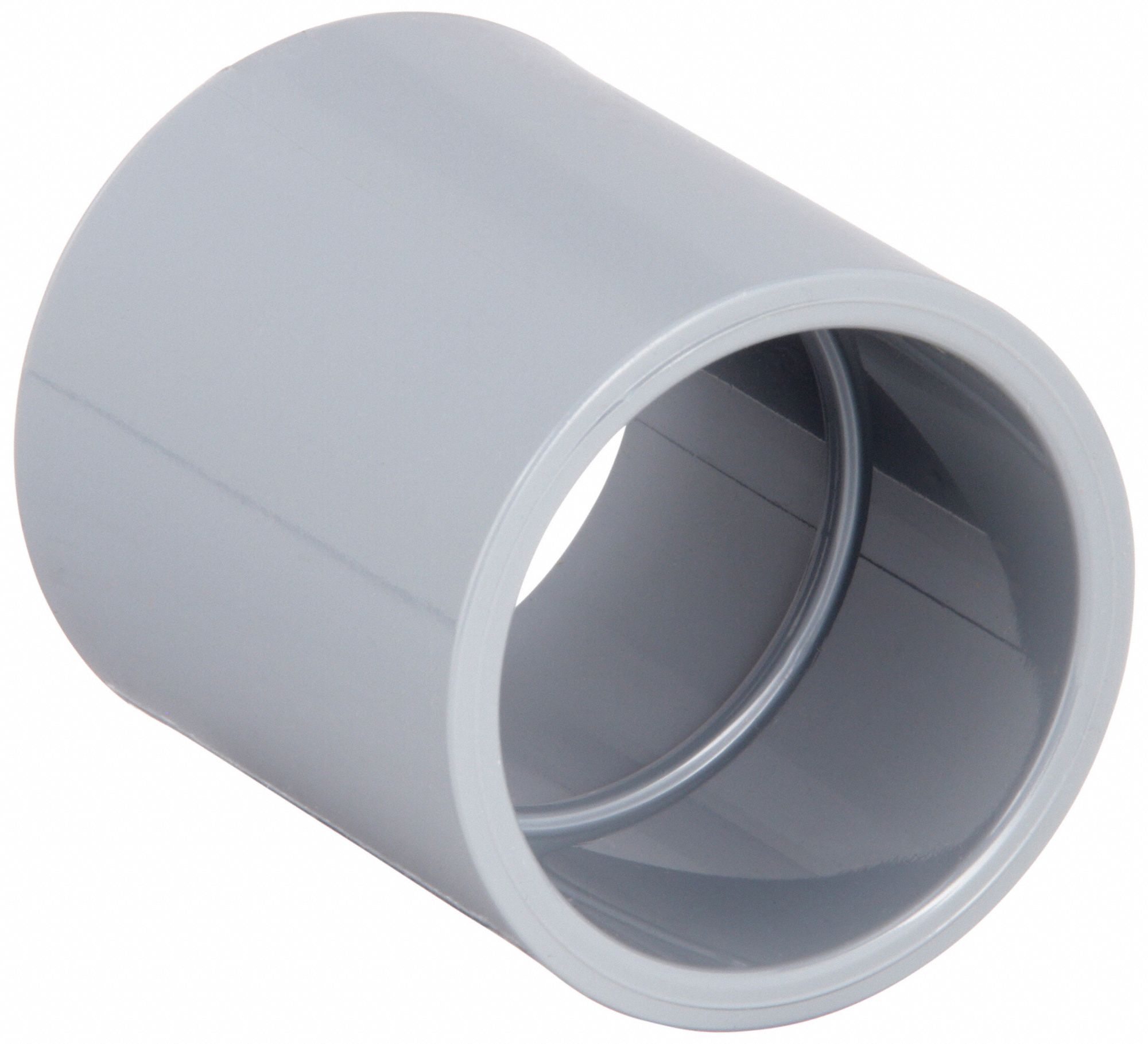 COUPLING: 1½ IN X 1½ IN FITTING, SCHEDULE 80, FEMALE X FEMALE SOCKETS, GREY