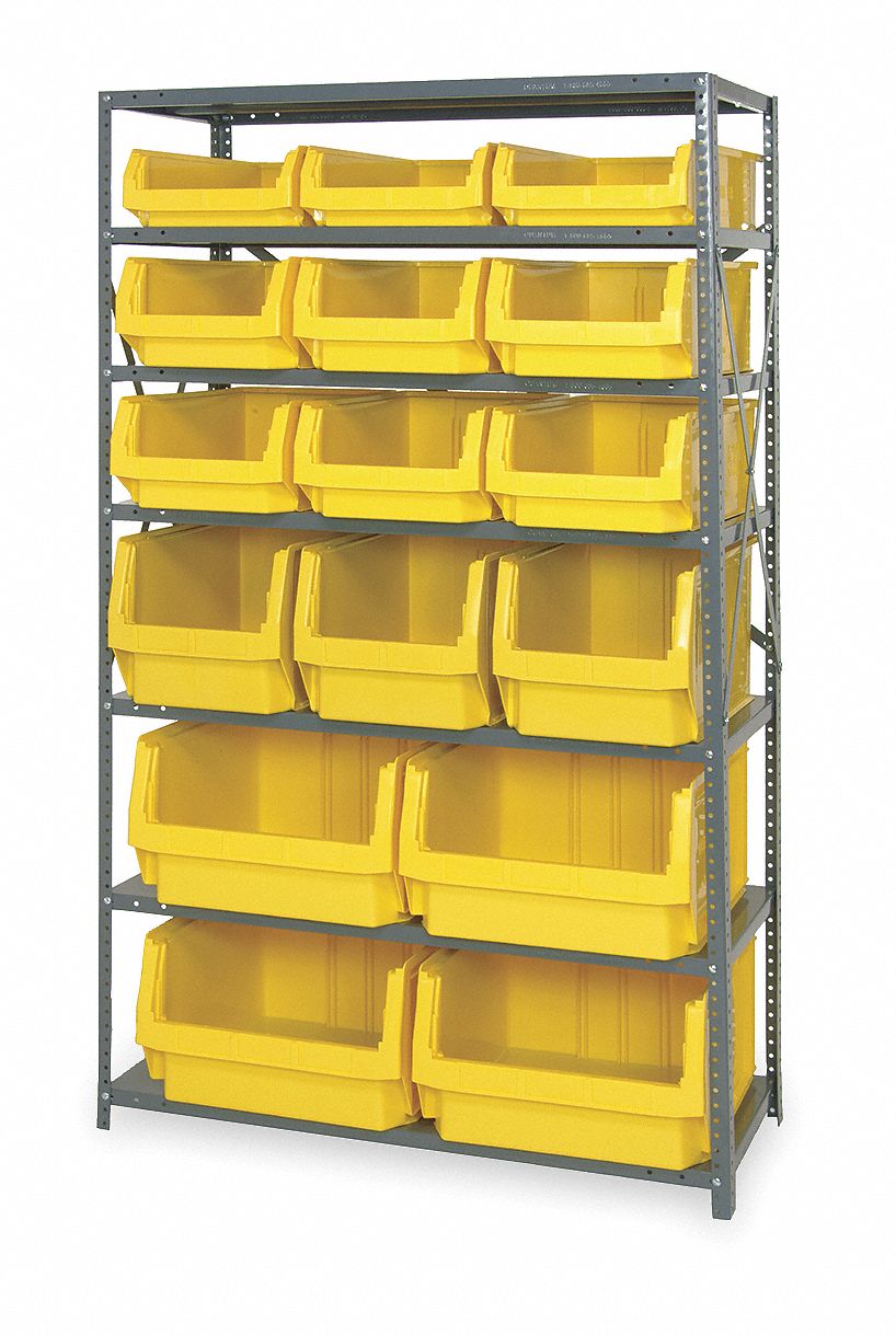 QUANTUM STORAGE SYSTEMS, 42 in x 18 in x 75 in, 1 Sided, Bin Shelving