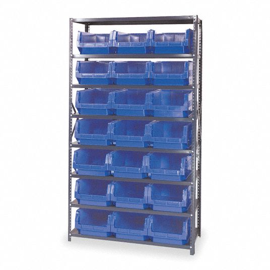 QUANTUM STORAGE SYSTEMS, 42 in x 18 in x 75 in, 1 Sided, Bin Shelving