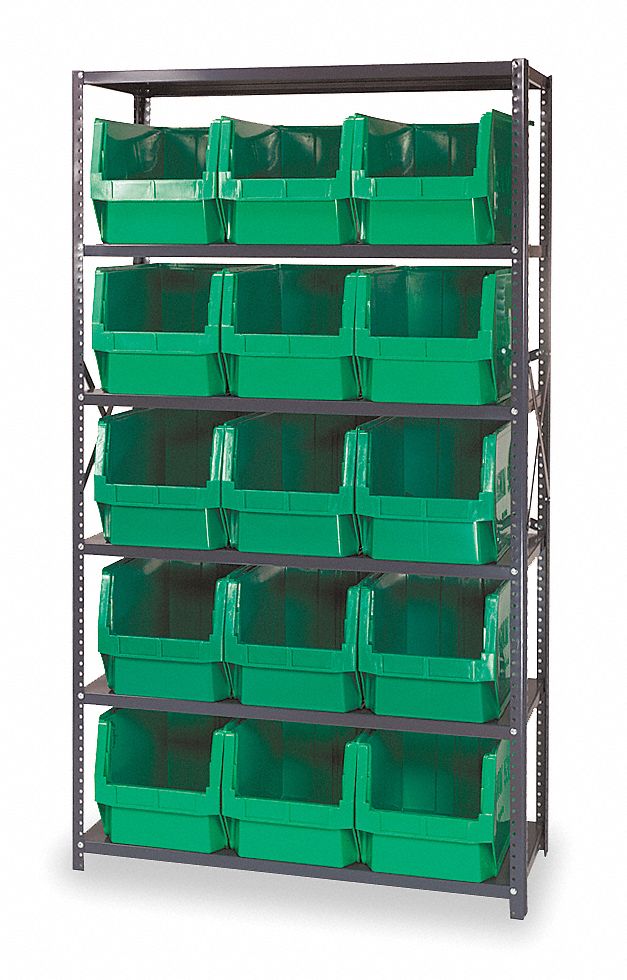 QUANTUM STORAGE SYSTEMS, 42 in x 18 in x 75 in, 1 Sided, Bin Shelving