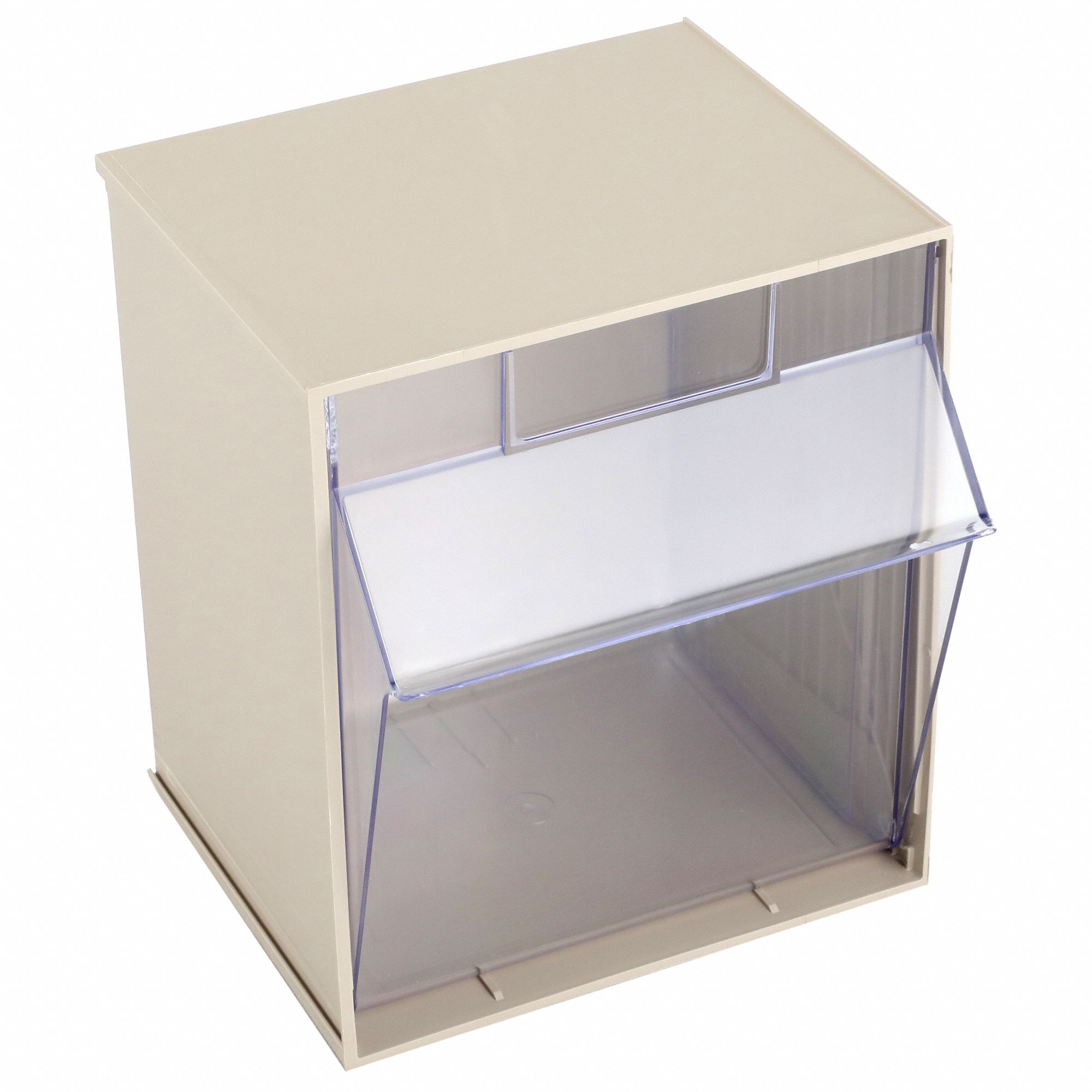 TIP-OUT BIN, 11¾ IN X 11⅞ IN X 13⅞ IN, FREESTANDING/WALL, BEIGE
