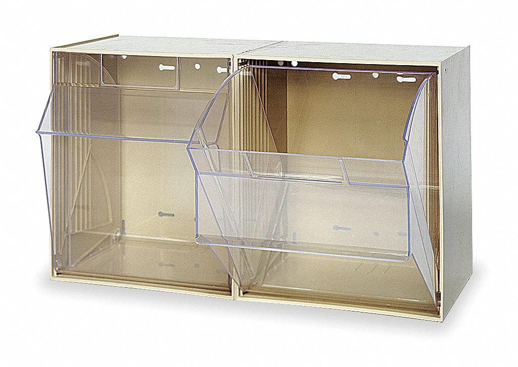 TIP-OUT BIN, 11¾ IN X 23⅝ IN X 13⅞ IN, FREESTANDING/WALL, BEIGE