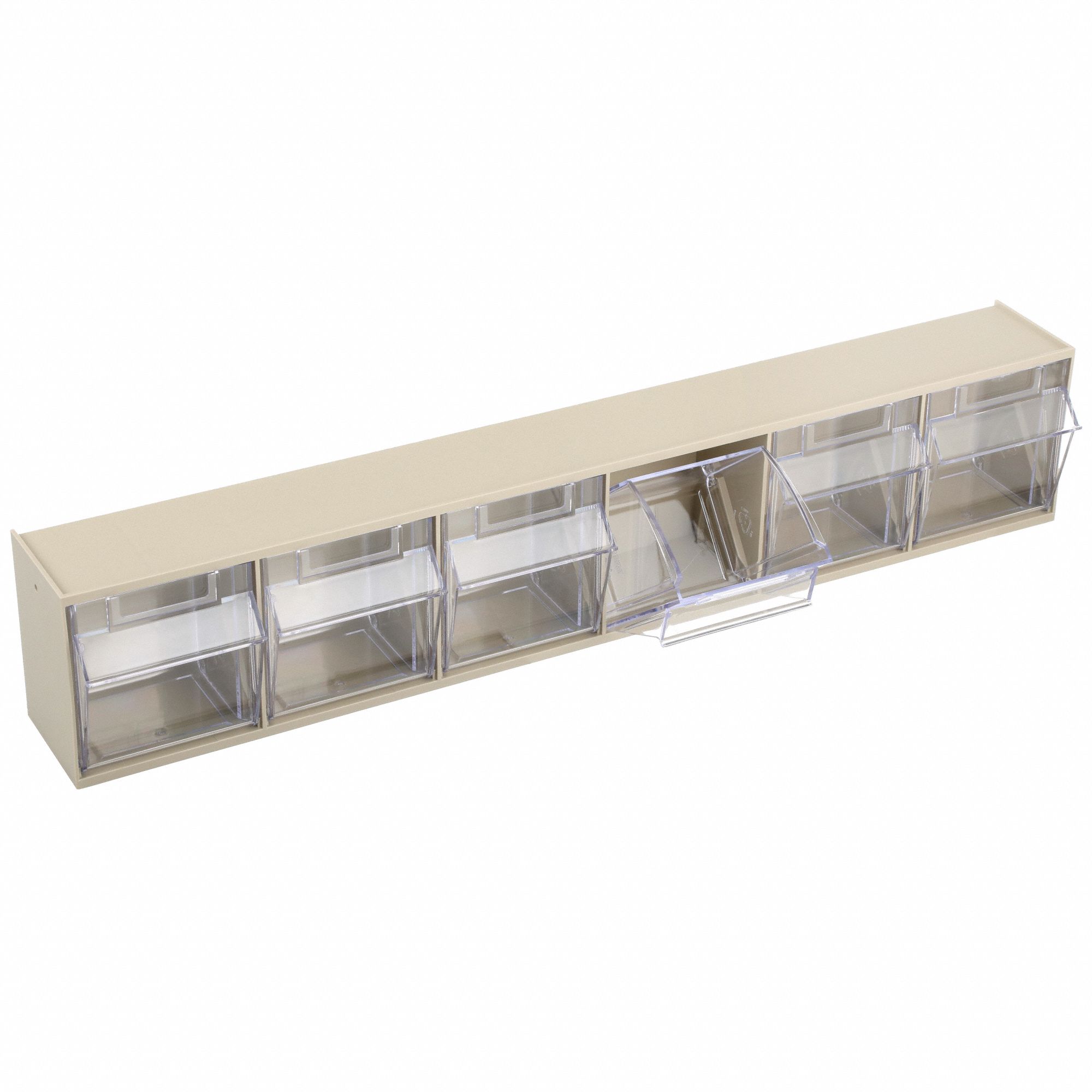 TIP-OUT BIN, 3⅝ IN X 23⅝ IN X 4½ IN, FREESTANDING/WALL, BEIGE