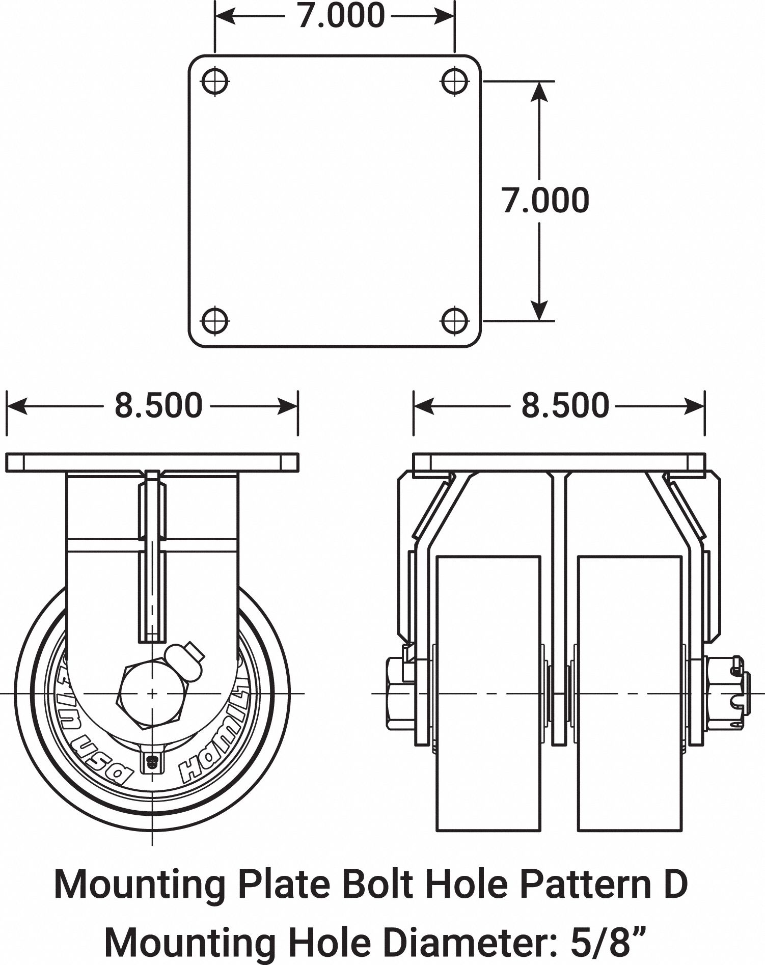Caster Plate Dimensions , Guide on How to Measure Caster Wheels ...