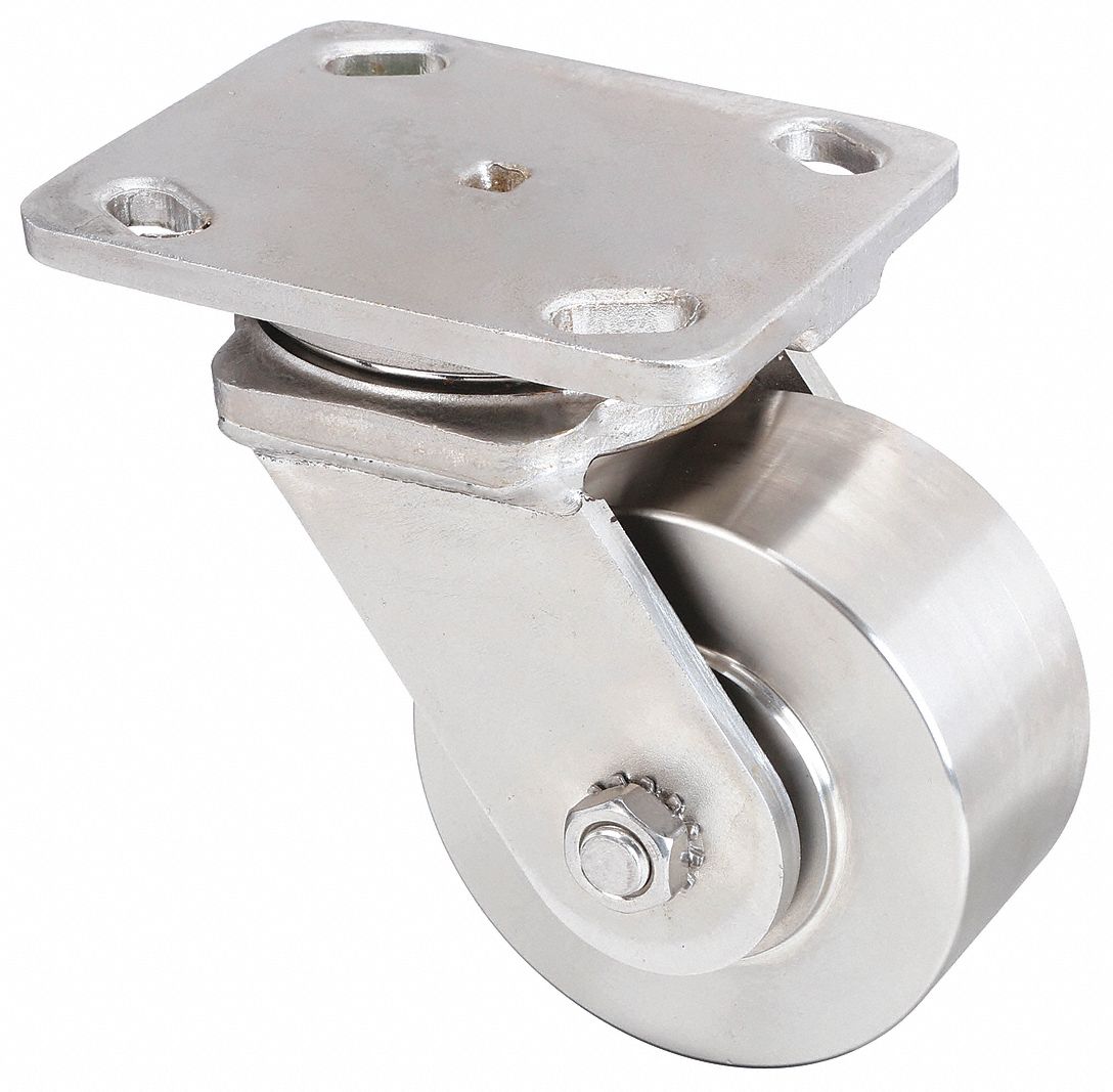 APPROVED VENDOR PLTE CASTER,SWVL,SS,4 IN.,850 LBS.,BLU - Plate Casters ...