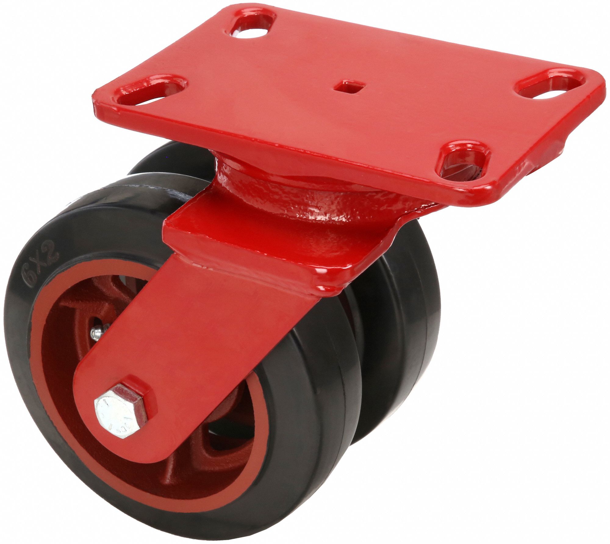 HAMILTON EasyTurn Standard Plate Caster 6 in Wheel Dia., 820 lb, 7 3/