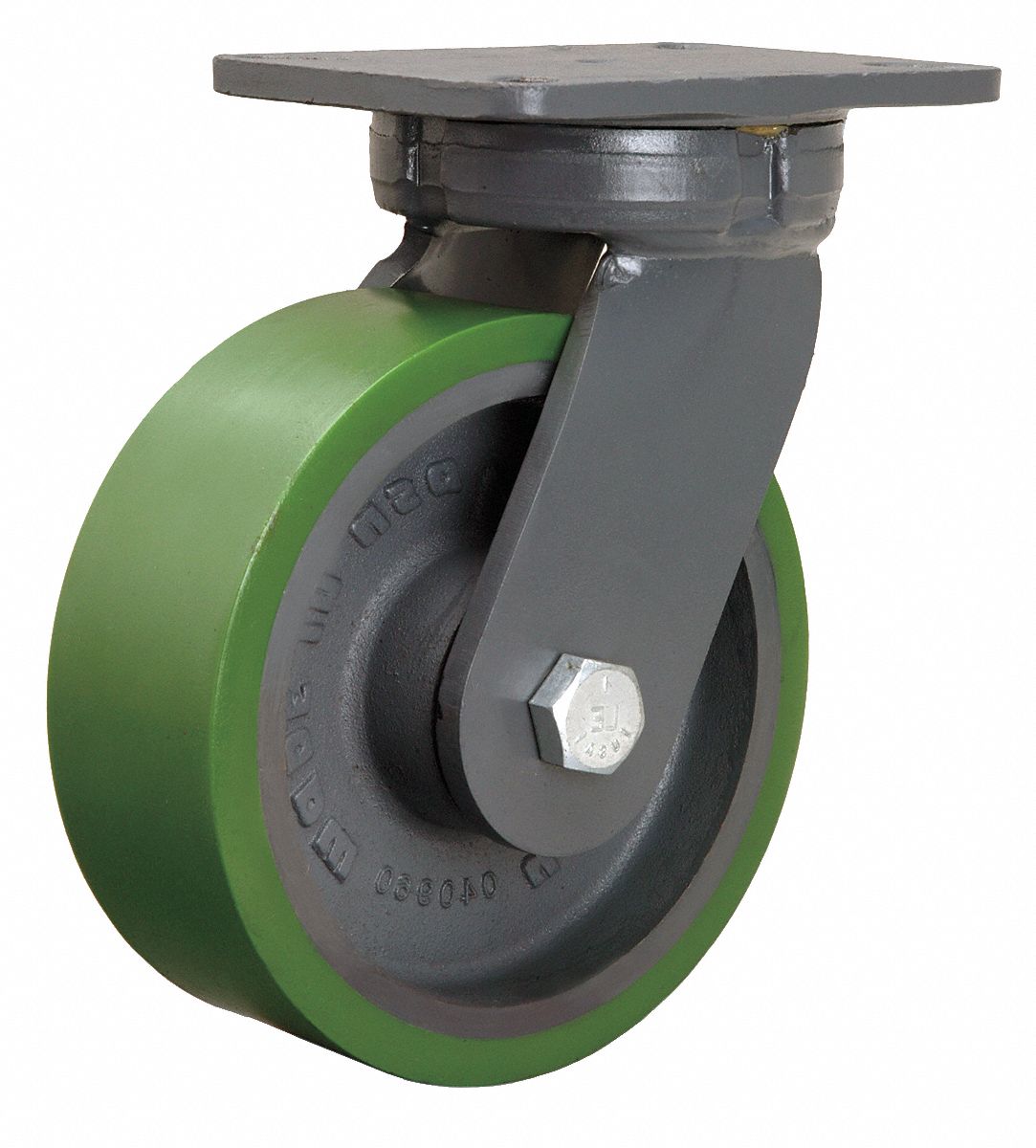 HAMILTON Kingpinless Plate Caster 8 in Wheel Dia., 2500 lb, 10 1/2 in