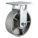 STANDARD PLATE CASTER, 5 IN WHEEL DIAMETER, 1250 LB, 6½ IN MOUNTING H, RIGID CASTER