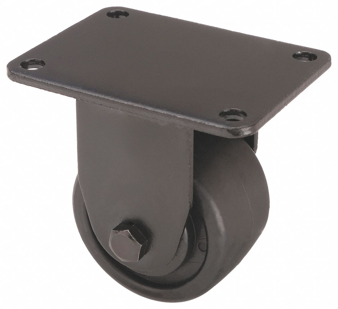 Standard Plate Caster,Rigid,500 lb.