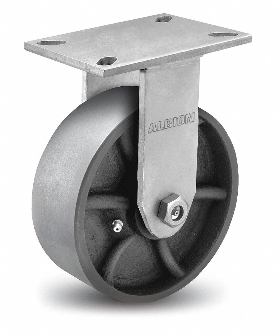COLSON, 10 in Wheel Dia., 5400 lb, Kingpinless Plate Caster 1VJG9410FR10501R Grainger