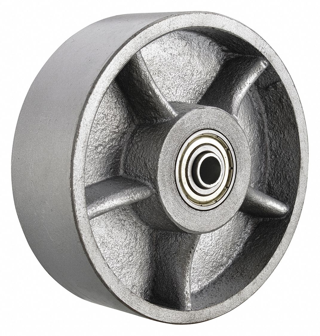 GRAINGER APPROVED Iron Tread Wheel 5 in Wheel Dia., 2 in Wheel Wd