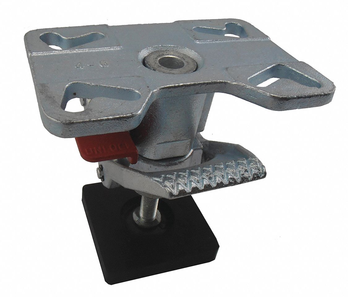 Floor Locks Brake 4 5 6 8 Casters with Non-Slip Rubber Foot 6 inch 