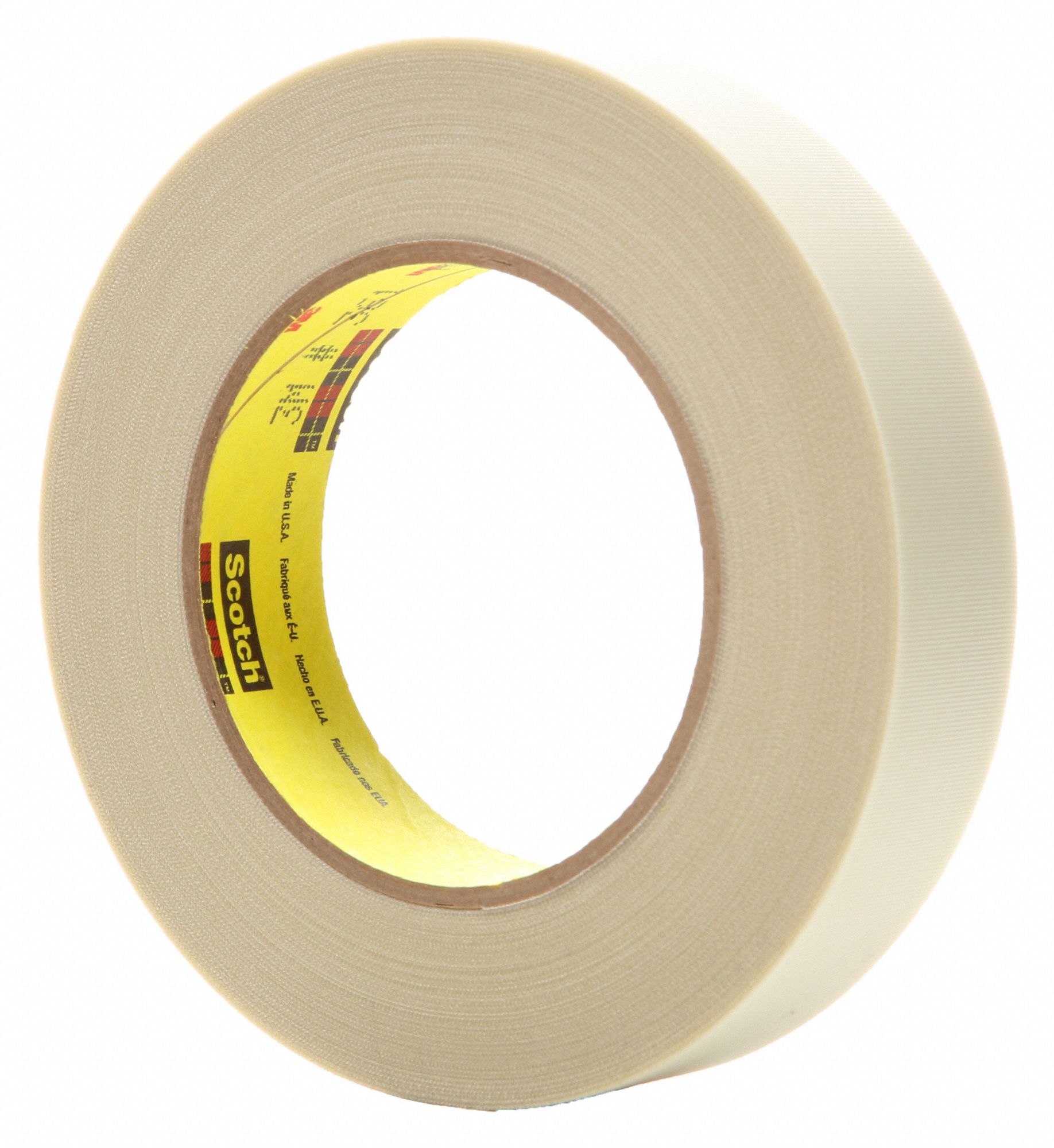 3M Glass Cloth Tape 361 White, 1 x 60 yd 7.5 Mil Bulk