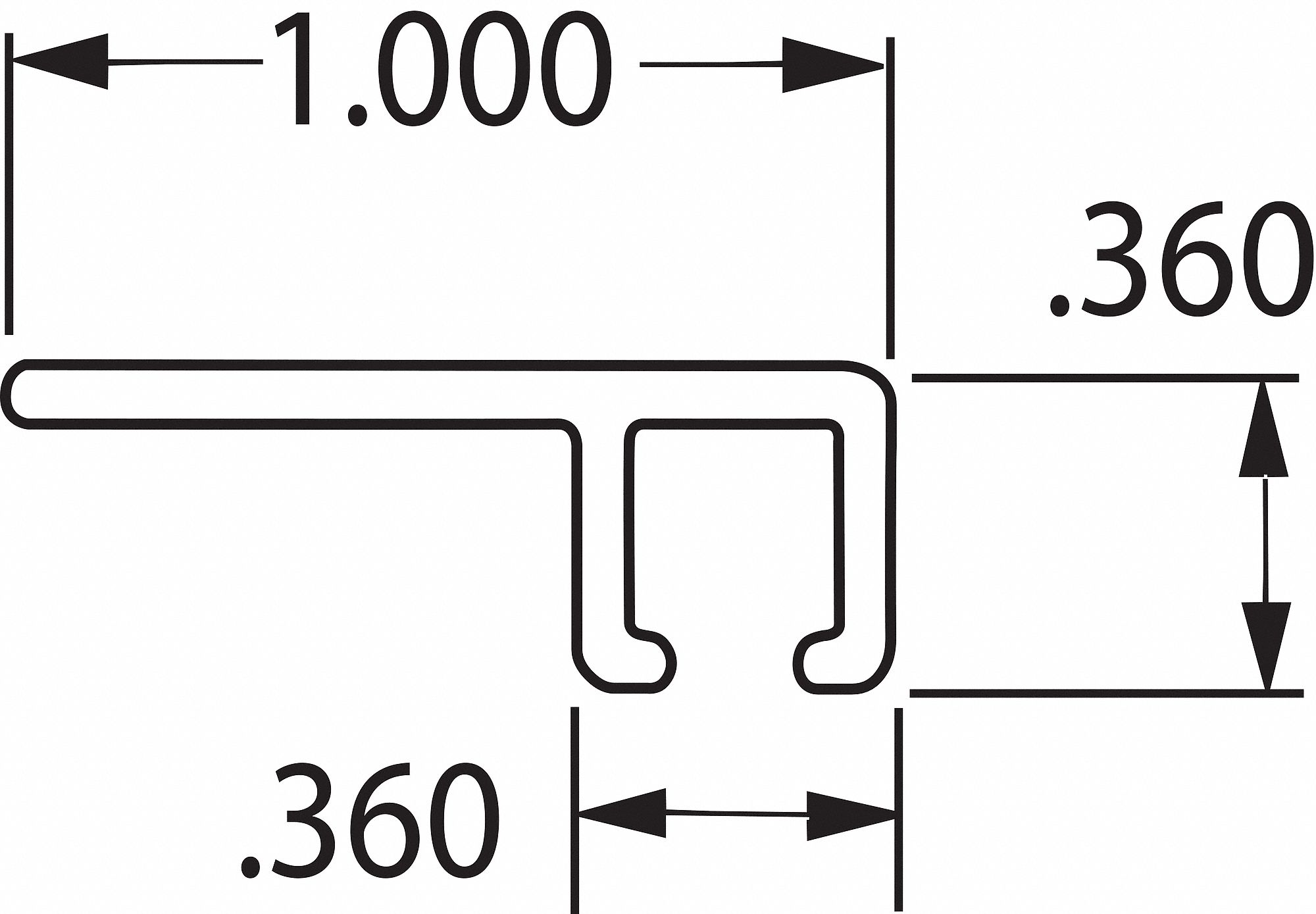 STRIP BRUSH HOLDER,OVERALL LENGTH 7